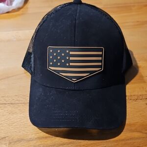 Patriotic Black and Brown Mesh Cap